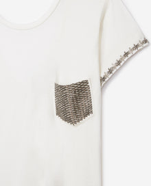 Jewel Embroidery T-Shirt | Women | Ecru