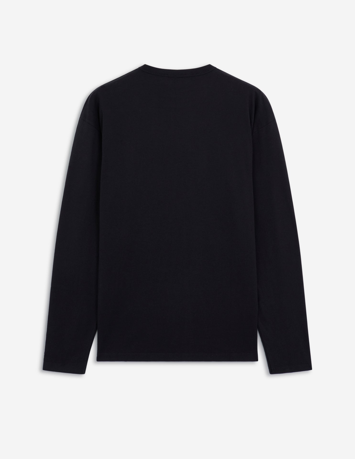 Unisex | Fox Head Patch Regular Long-Sleeved Tee-Shirt | Black
