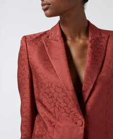 Jacquard Satin Suit Jacket | Women | Pink