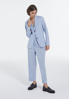 Sky Wool Straight Formal Jacket | Women | Light Blue