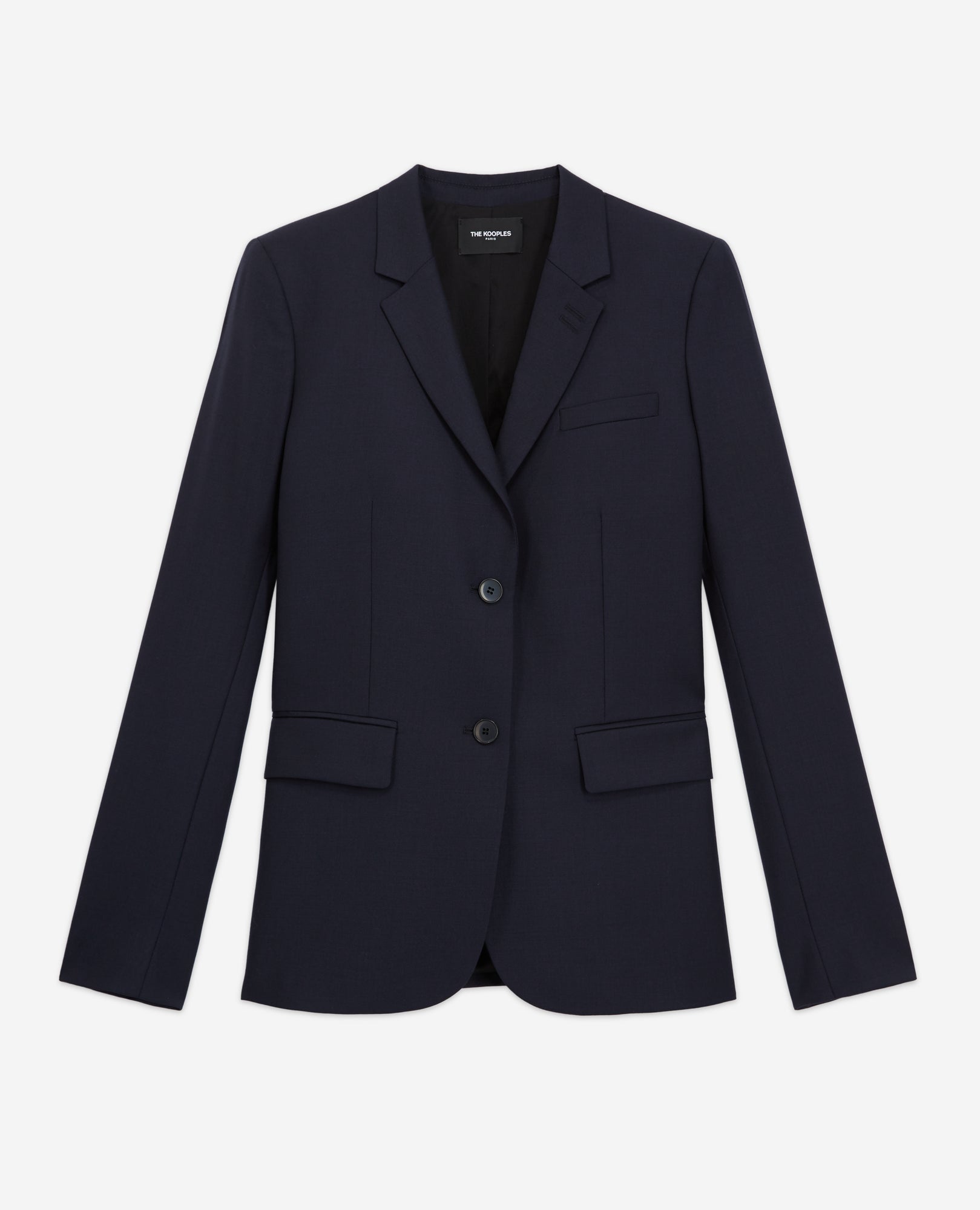 Wool Suit Jacket Cinched Cut | Women | Navy Blue