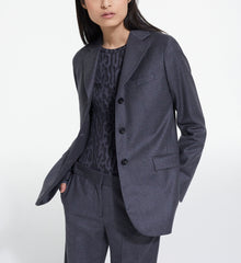 Gray Wool Suit Jacket | Women | Grey