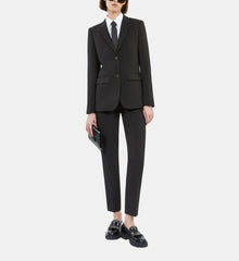 Crêpe Suit Jacket Structured Shape | Women | Black