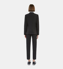 Crêpe Suit Jacket Structured Shape | Women | Black