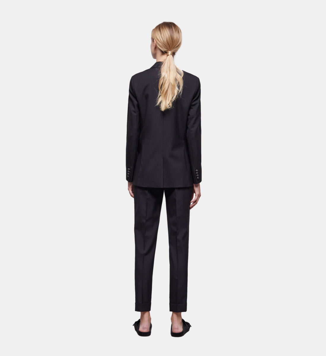 Wool Suit Jacket | Women | Black