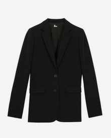 Crêpe Suit Jacket Straight Cut | Women | Black