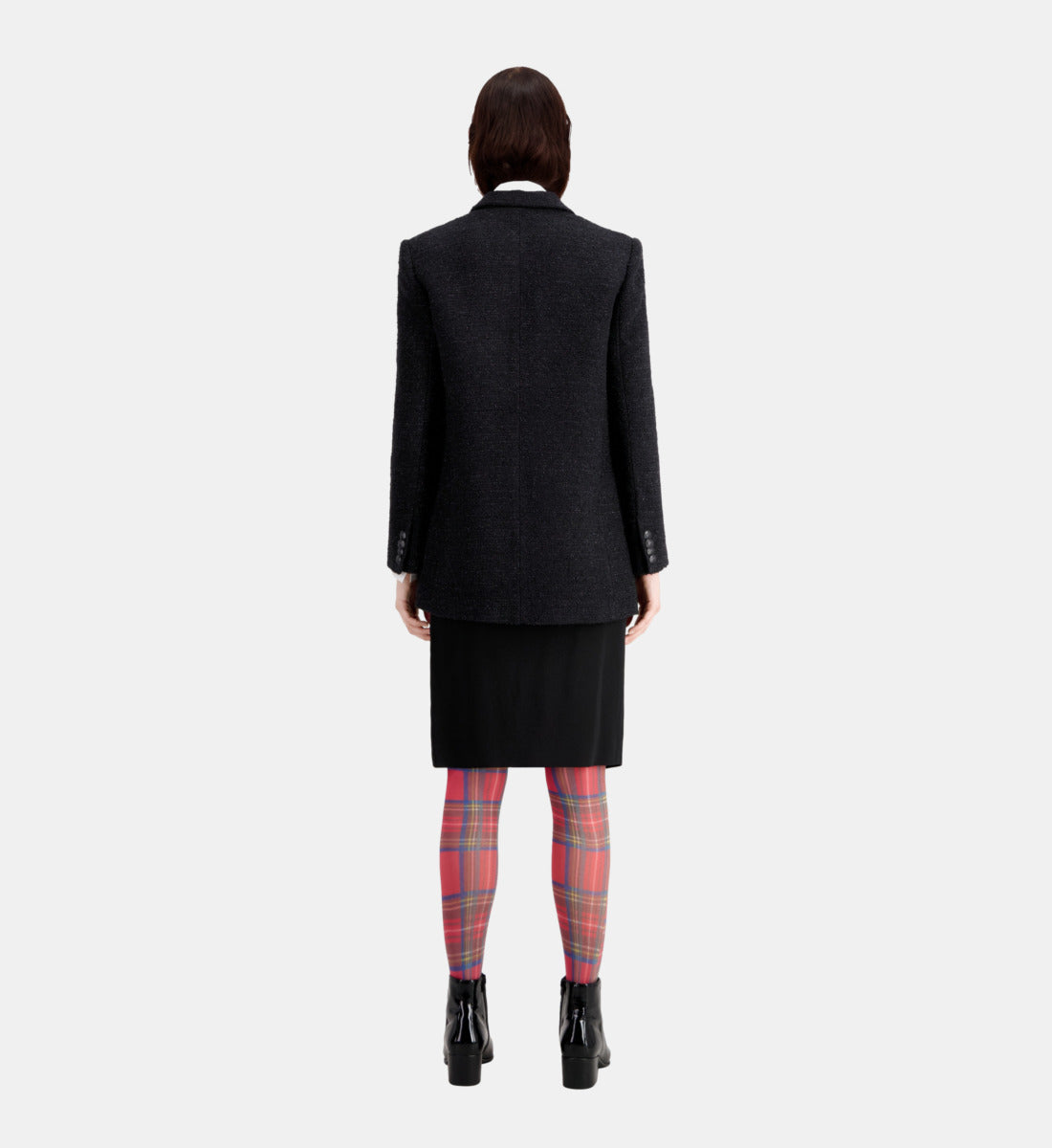 Tweed Blazer With Silver Details | Women | Black