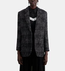 Tweed Blazer | Women | Black x White