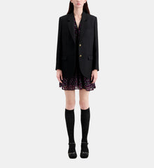 Wool Blend Blazer | Women | Black