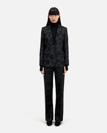 Floral Suit Jacket | Women | Black