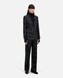 Floral Suit Jacket | Women | Black