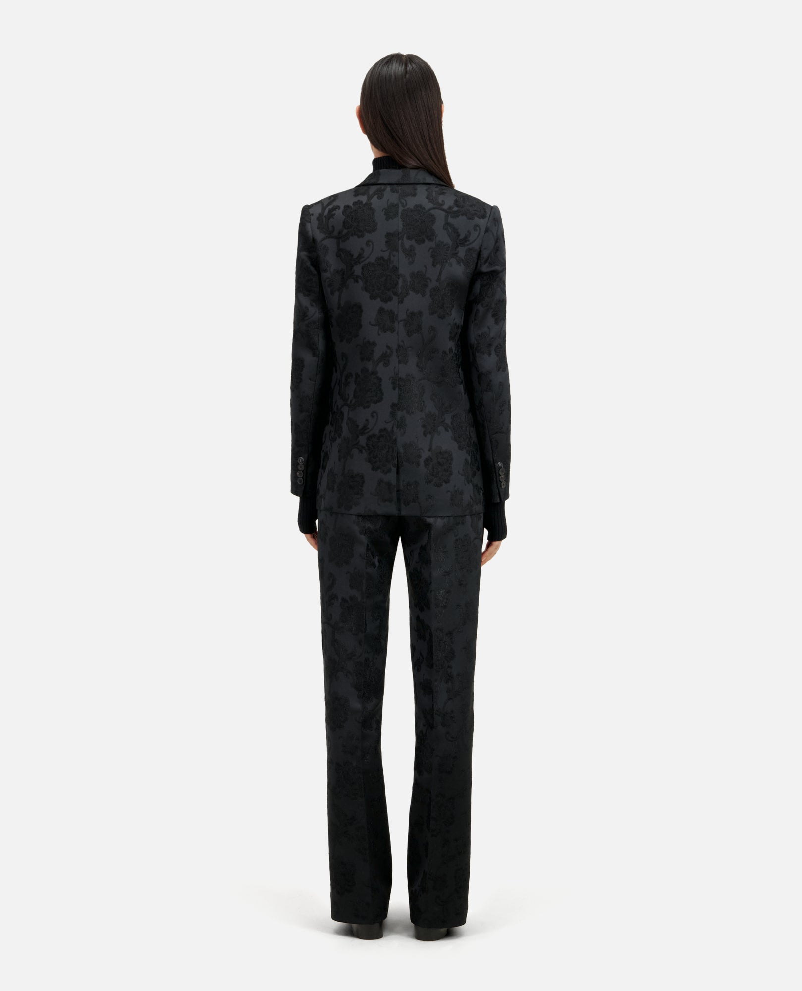 Floral Suit Jacket | Women | Black