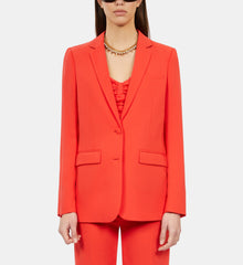 Crepe Suit Jacket | Women | Red