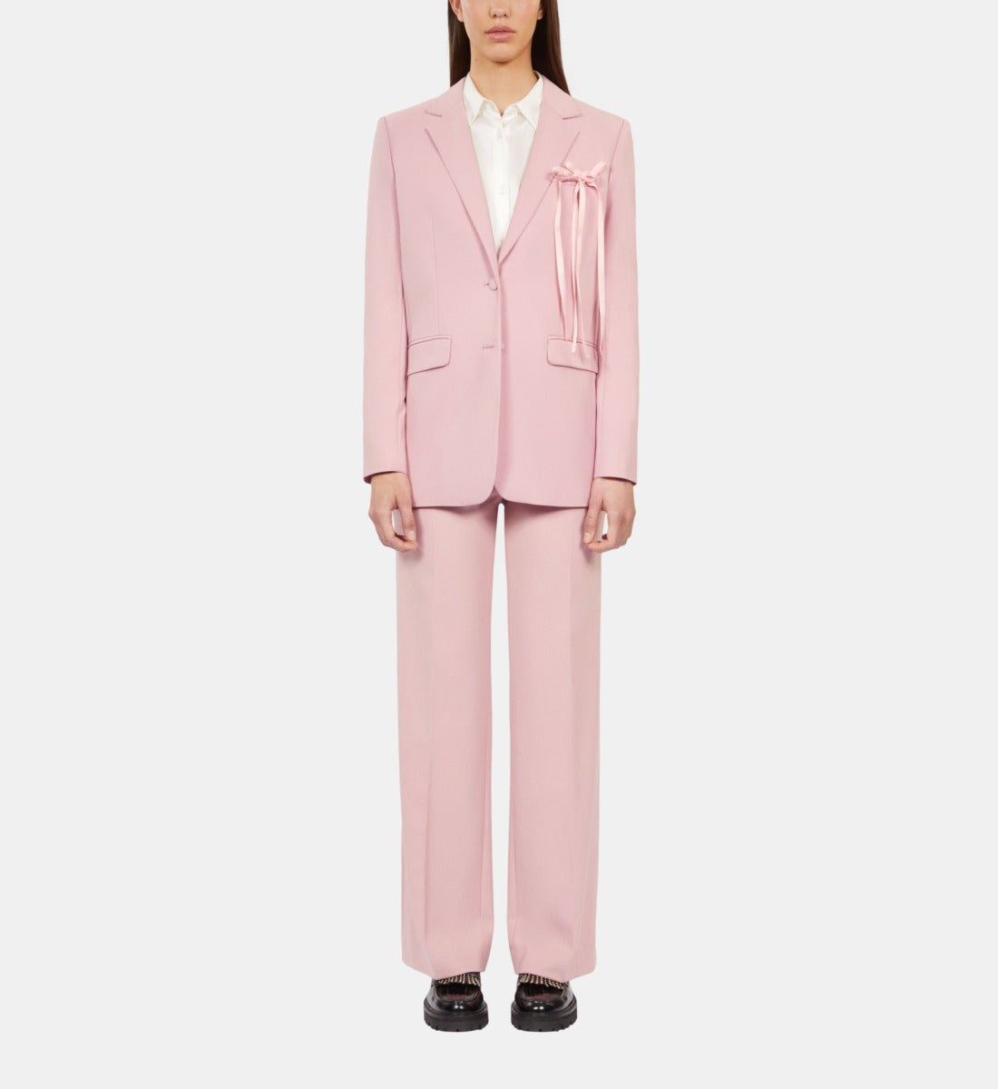 Wool-Blend Suit Jacket | Women | Pastel Pink