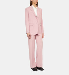 Wool-Blend Suit Jacket | Women | Pastel Pink