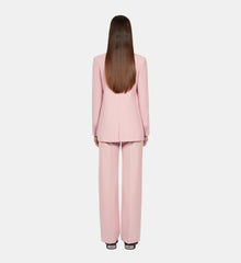 Wool-Blend Suit Jacket | Women | Pastel Pink