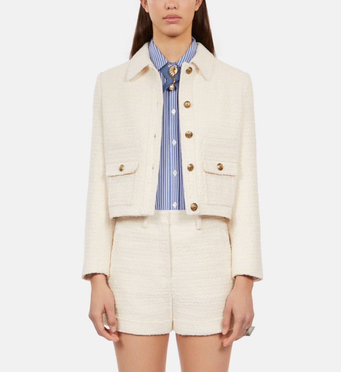 Tweed Jacket | Women | Ecru