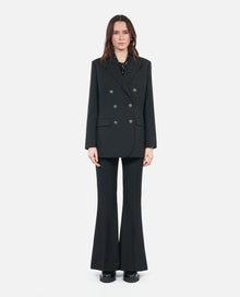 Wool Blend Suit Jacket | Women | Black