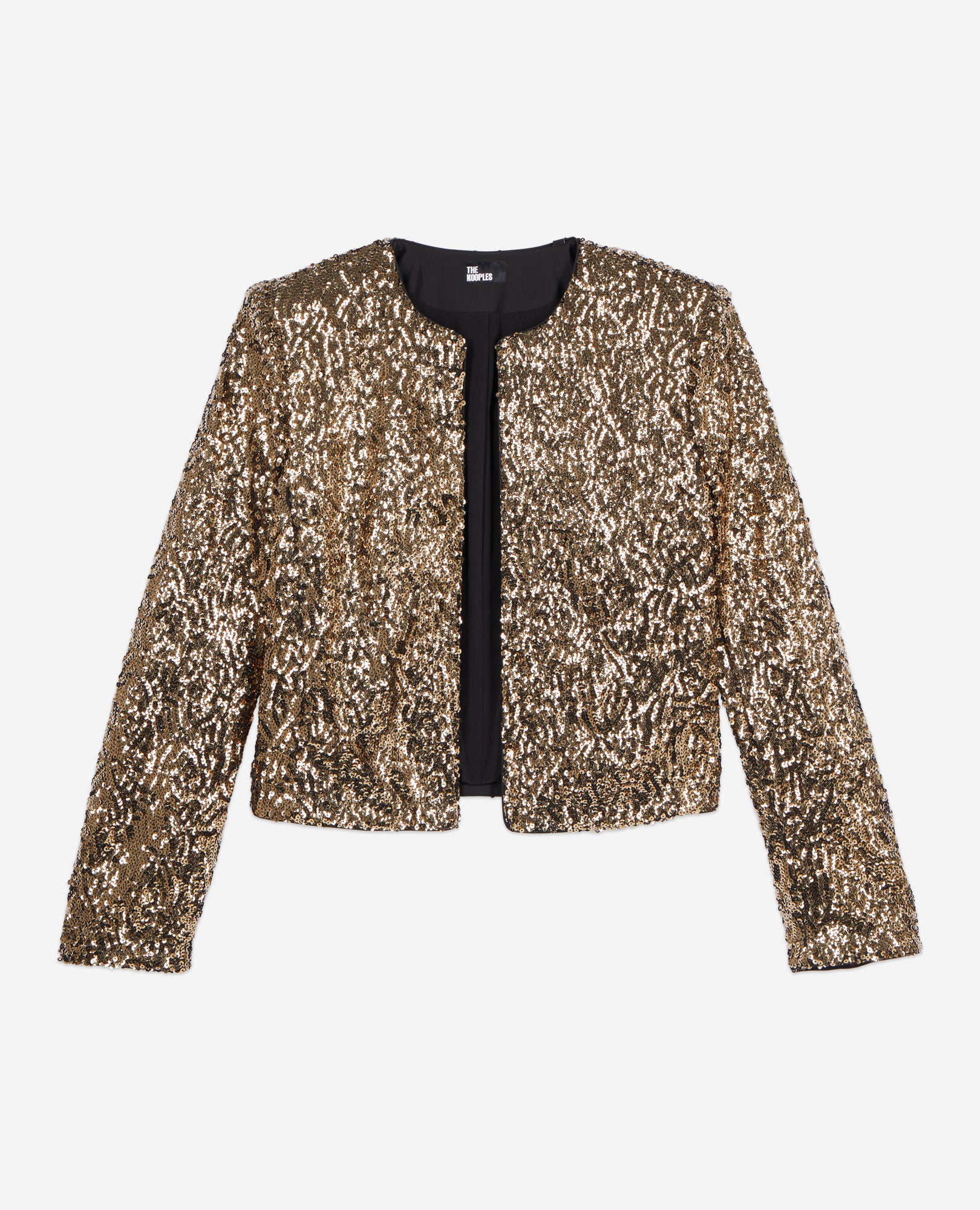 Short Jacket With Golden Sequins | Women | Gold