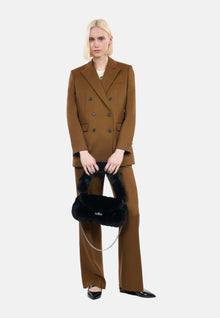 Brown Wool Suit Jacket | Women | Khaki