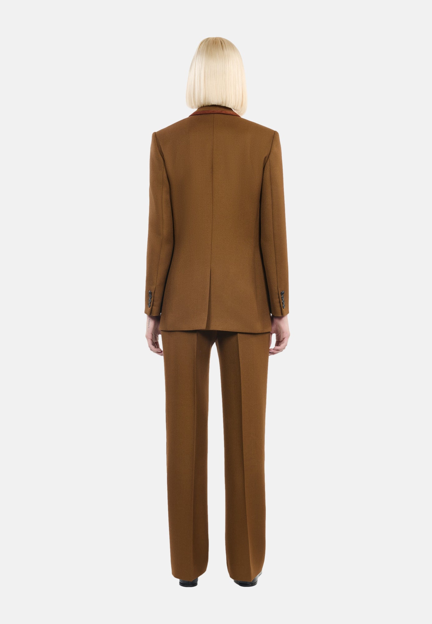 Brown Wool Suit Jacket | Women | Khaki