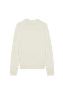 Womens | Tricolor Fox Patch Adjusted Cotton Sweatshirt | Ecru