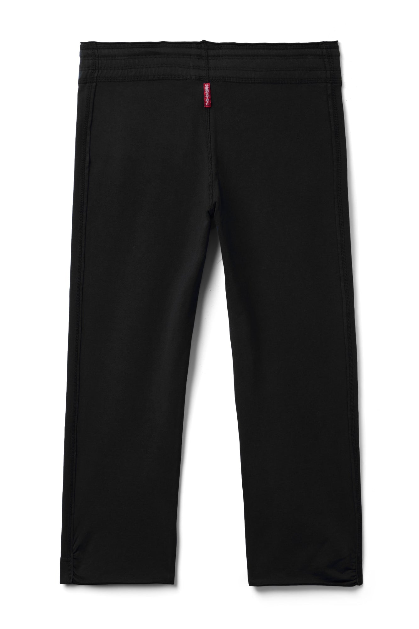 Women | Cut-Off Side Shirred Crop Sweatpant | Black