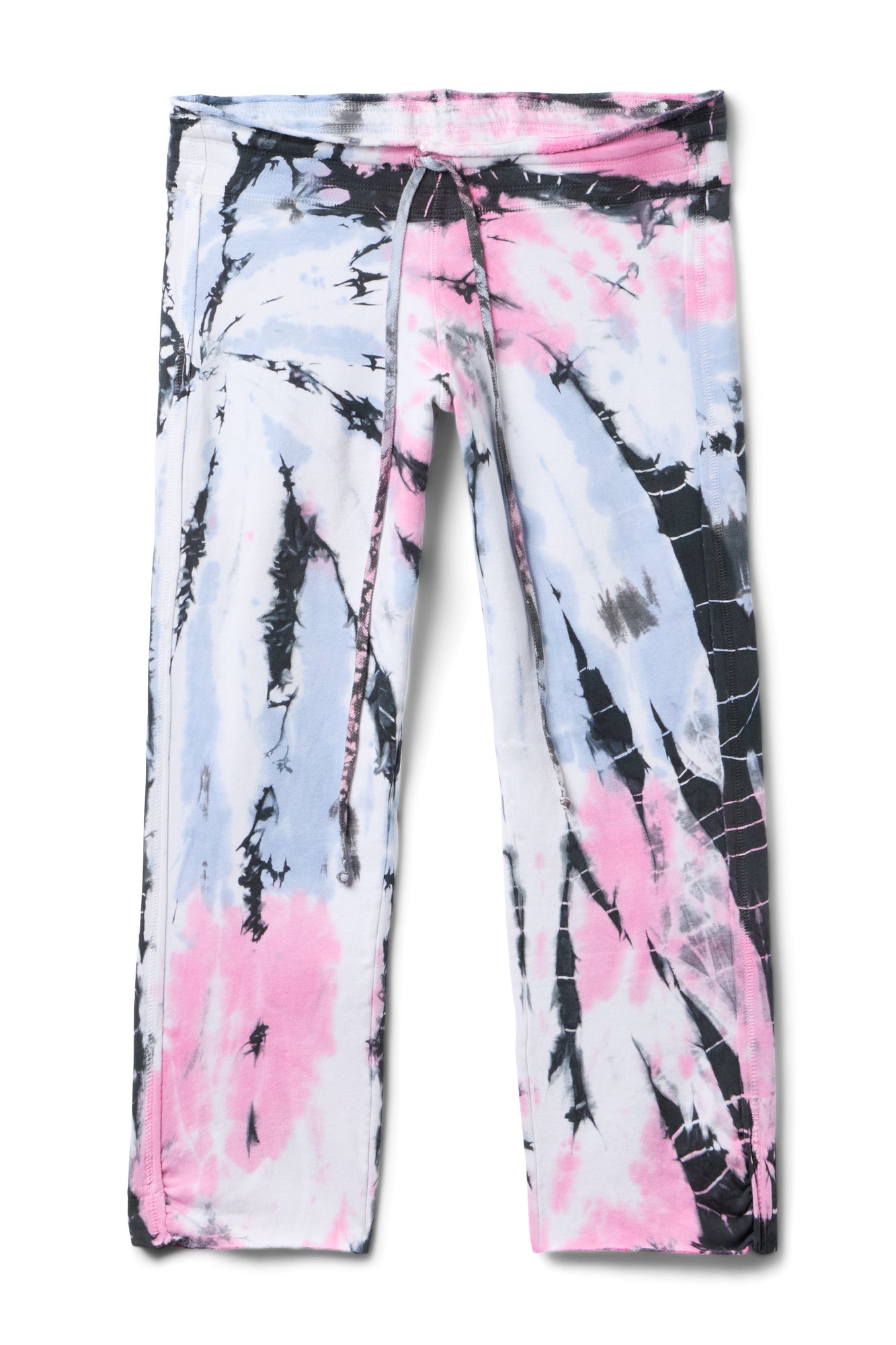 Women | Cut-Off Side Shirred Crop Sweatpant | Two Time Spiral 5