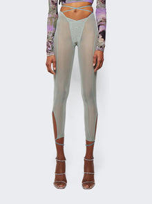 Women | KNWLS | Trouser With Underwear Finishings Sage Green