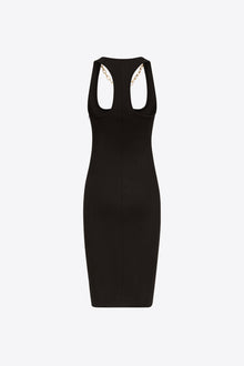 AREA Nameplate Tank Midi Dress | Black
