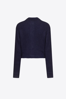 Gemstone Button Knit Cardigan | Midnight Blue