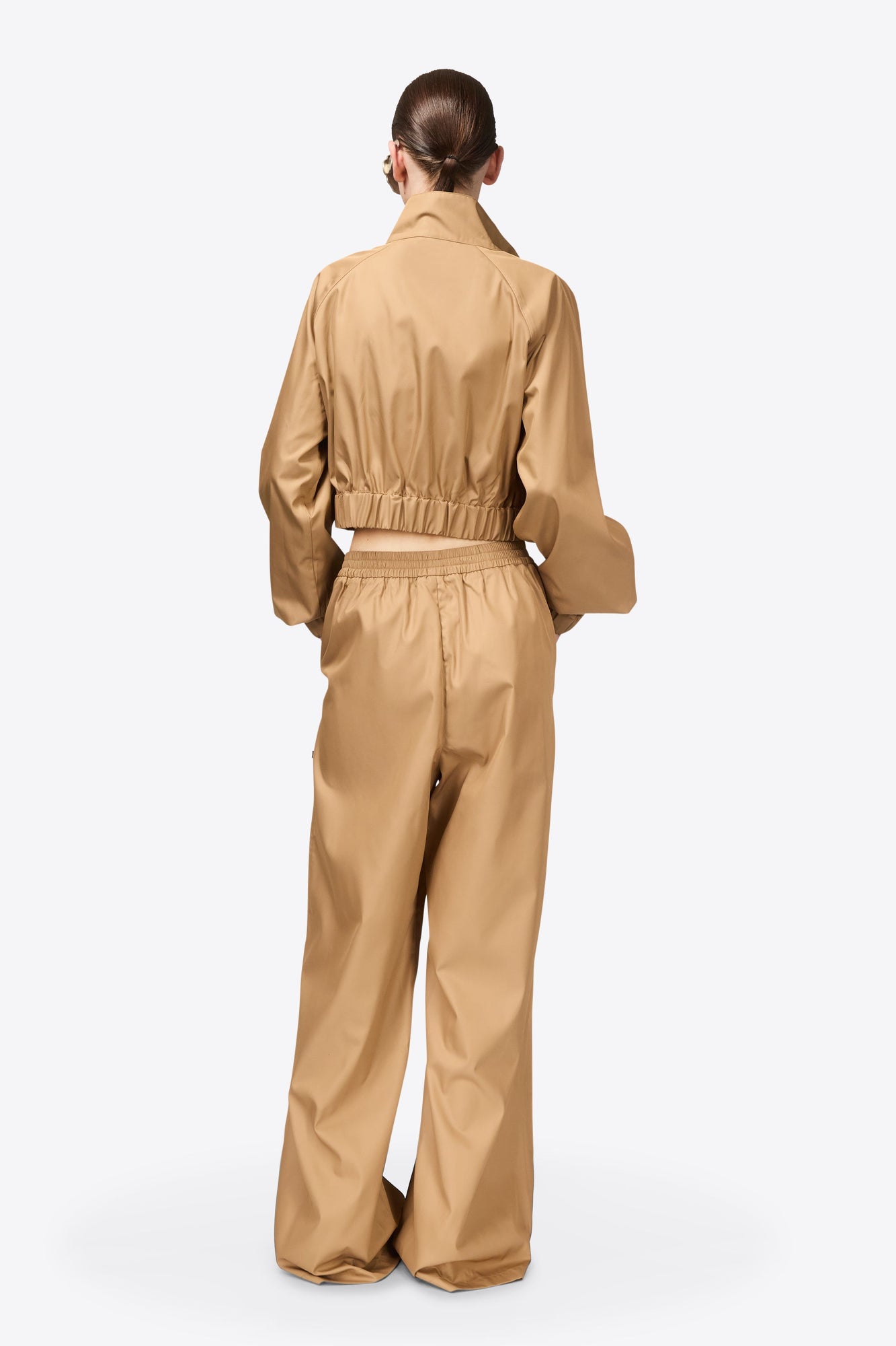 Crystal Slit Track Pant | Camel