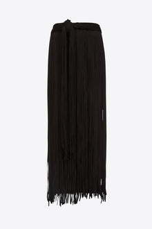 Fringe Midi Skirt | Black