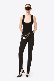 Chain Plate Belt Legging | Black