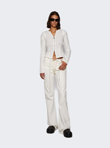 Women | Natasha Zinko | Lace-up Jeans Winter White