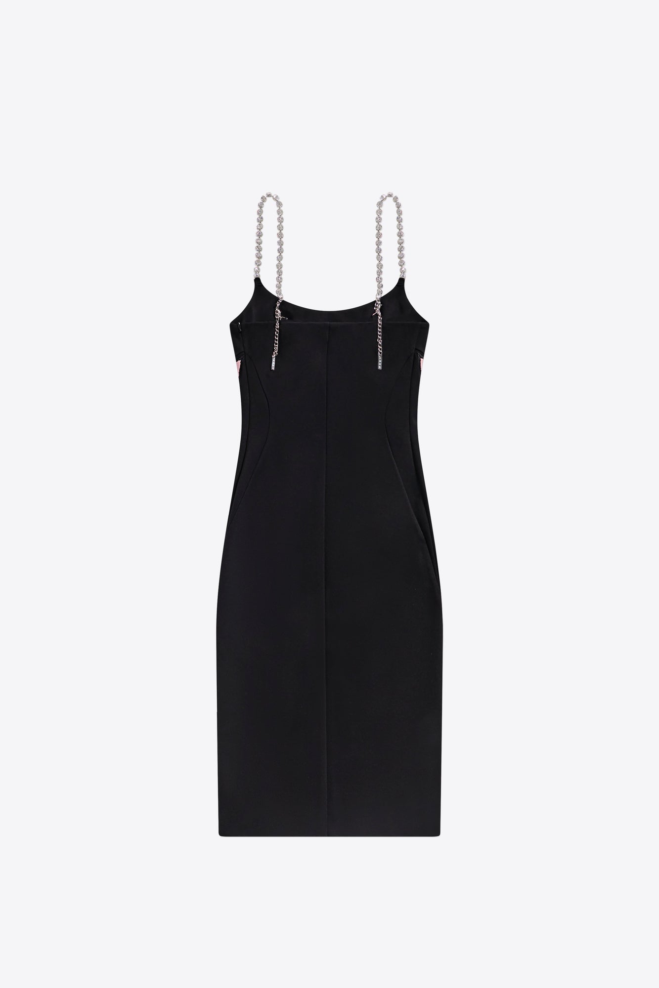 Colorblock Lily Flower Midi Dress | Black