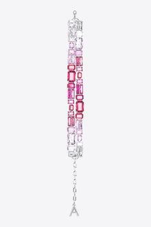 Ombre Crystal Cluster Choker Necklace | Ombre Pink