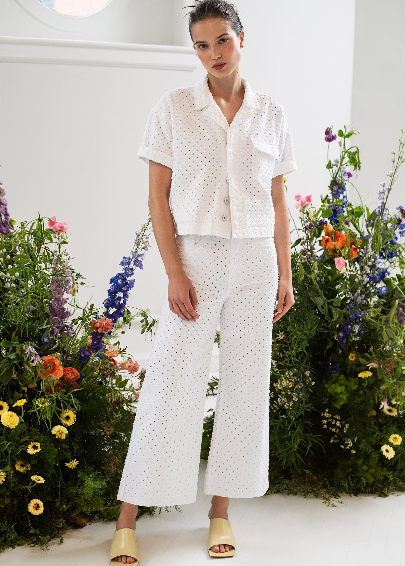 The Masha Super High Rise Wide Leg Crop | Aspen