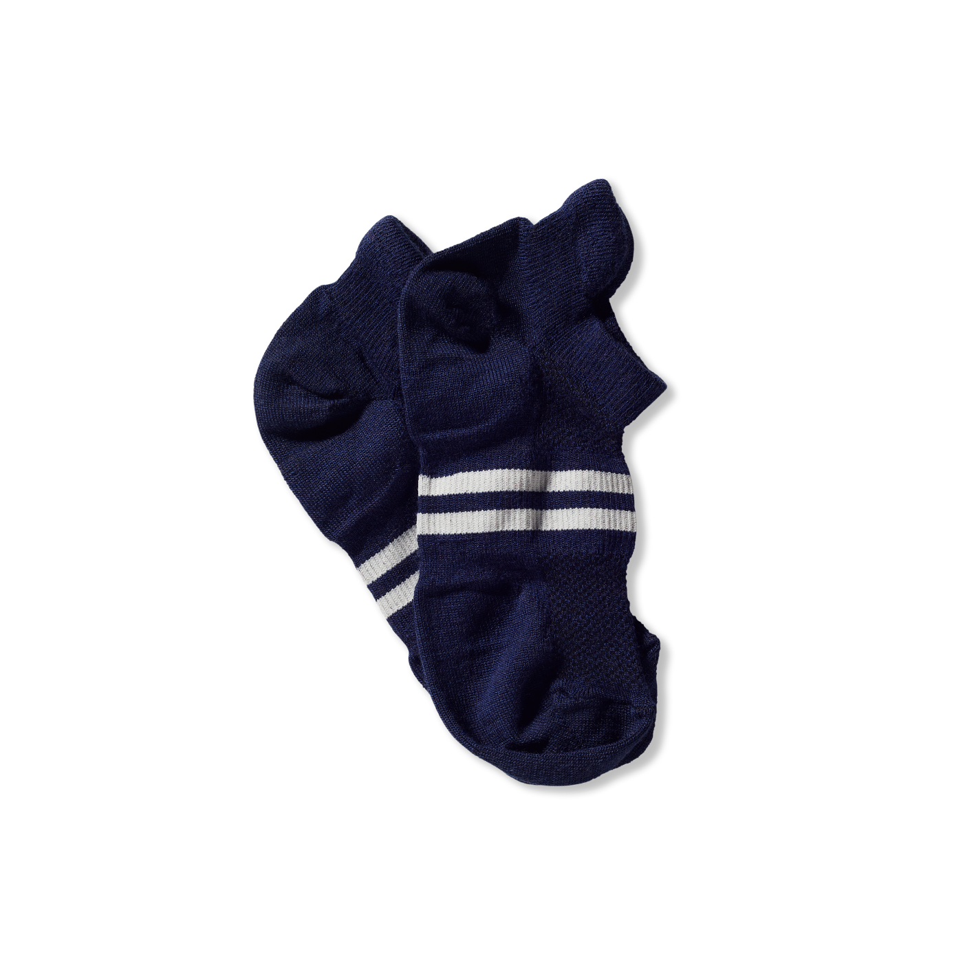 Merino No Show Sock | Navy/Ivory - Accessories