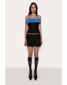 Faux Fur Cami | Black