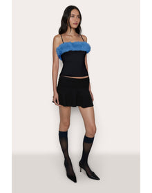 Faux Fur Cami | Black