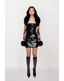 Faux Fur Knit Bolero | Luna Print