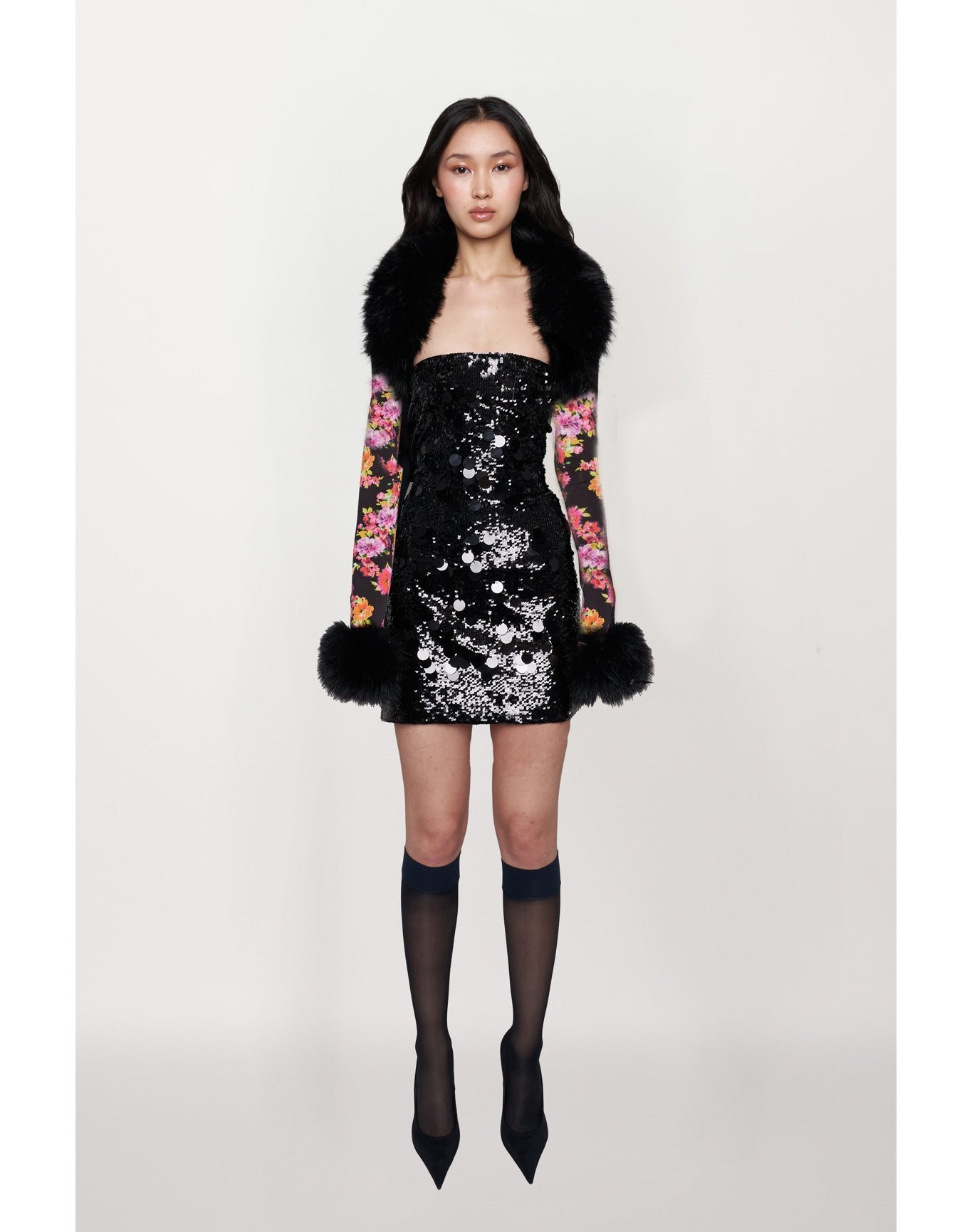 Faux Fur Knit Bolero | Luna Print