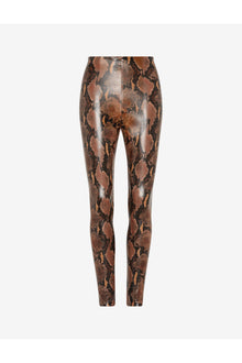 Faux Leather Animal Legging | Tawny Python