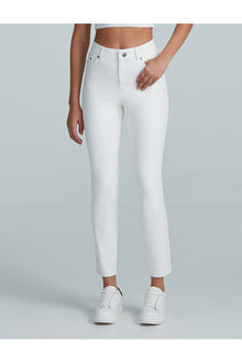 Faux Leather Five Pocket Pant | White