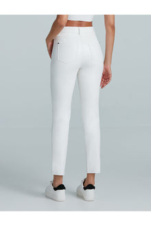 Faux Leather Five Pocket Pant | White