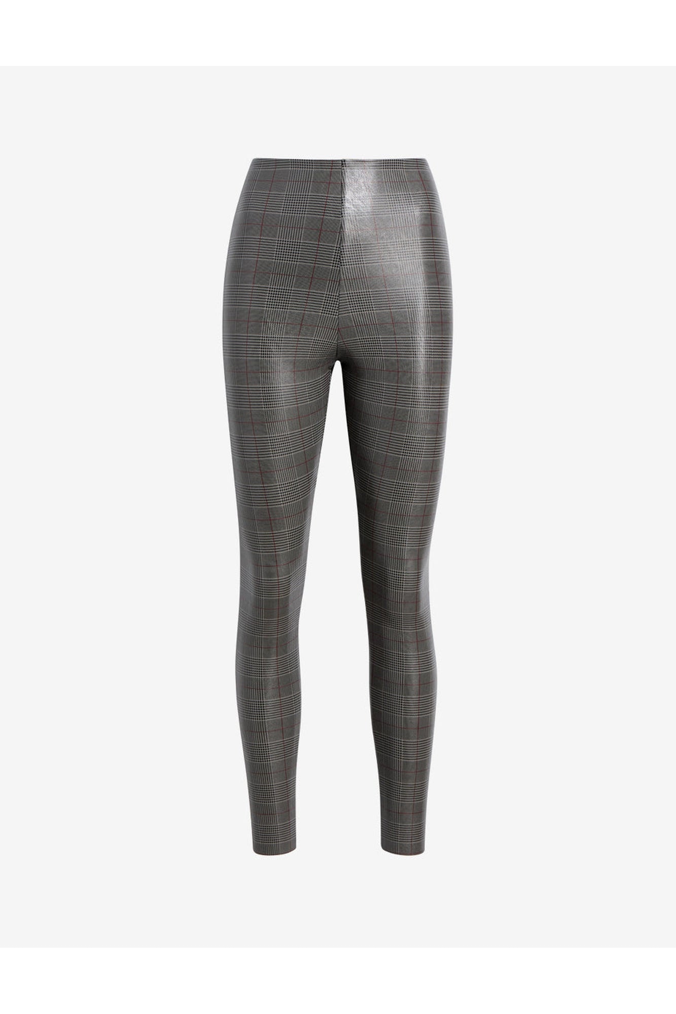 Faux Leather Print Legging | Glen Plaid