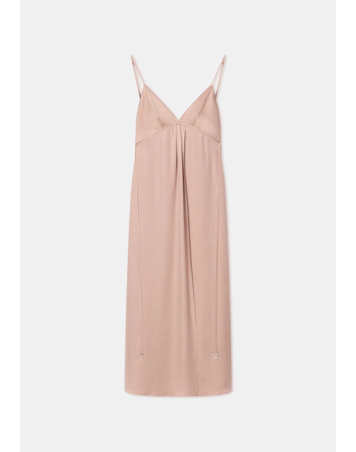 Felicita | Satin A-Line Maxi Dress | Pale Rose