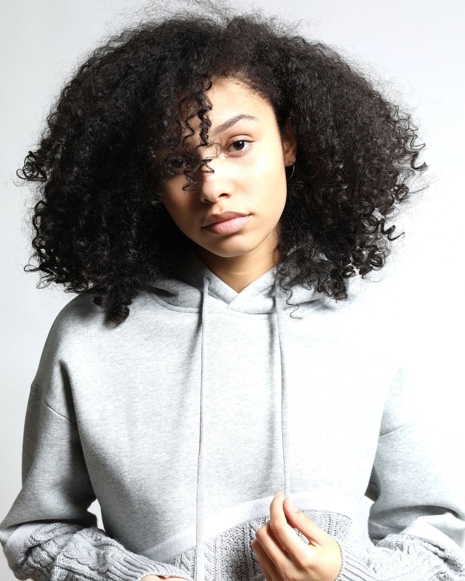 Womens | Felt Connect Terry / Sweater Hoodie | Heather Grey
