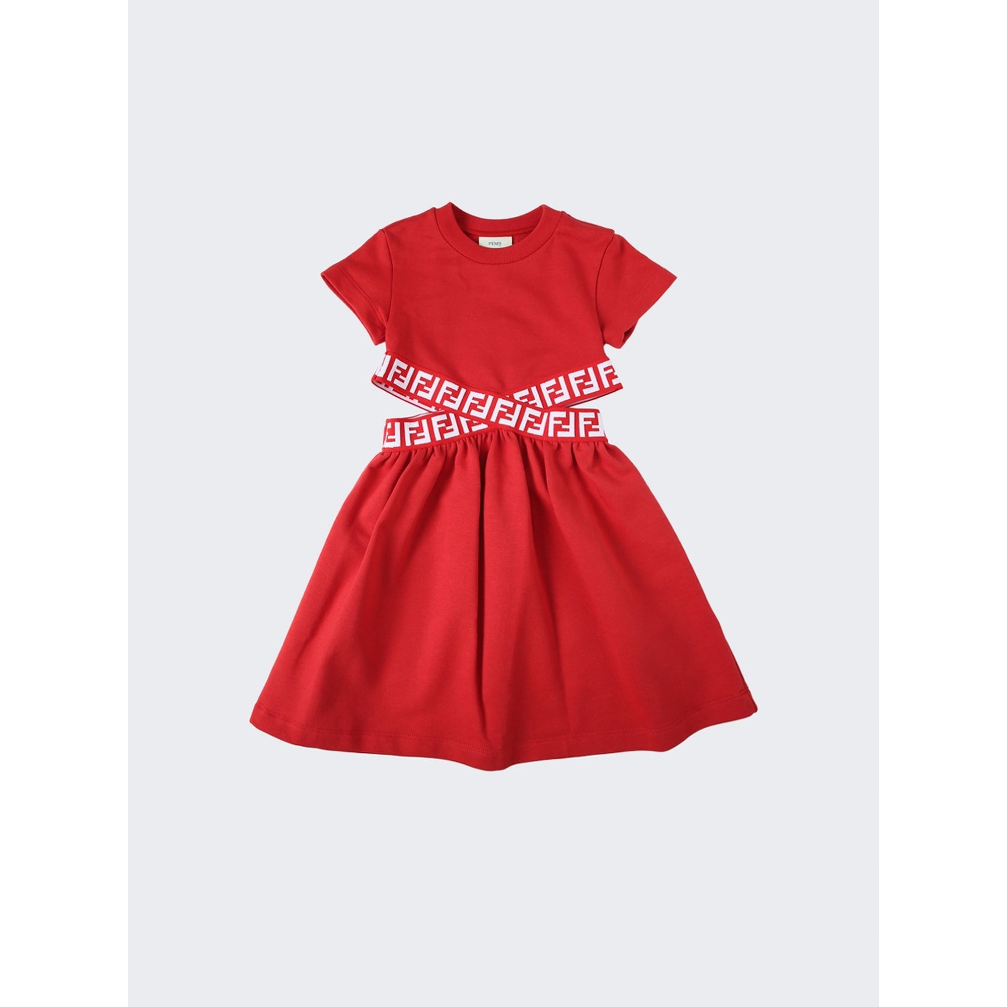 Fendi Kids | Logo Trimmed Dress | Red